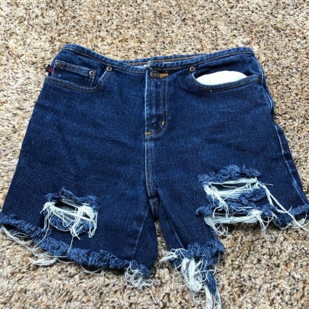 Vintage 90's cutoff frayed Z.Cavaricci denim blue